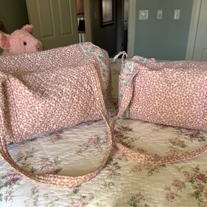 Vera Bradley Pink and White Travel Bags